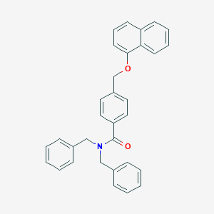 molecular formula C32H27NO2 B442723 N,N-dibenzyl-4-[(1-naphthyloxy)methyl]benzamide 