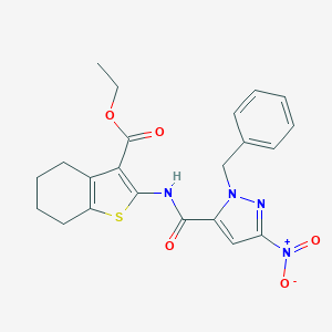 ethyl 2-{[(1-benzyl-3-nitro-1H-pyrazol-5-yl)carbonyl]amino}-4,5,6,7-tetrahydro-1-benzothiophene-3-carboxylate