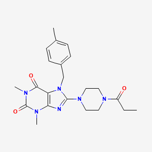 1,3-dimethyl-7-(4-methylbenzyl)-8-(4-propionyl-1-piperazinyl)-3,7-dihydro-1H-purine-2,6-dione