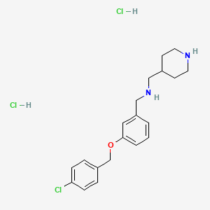 {3-[(4-chlorobenzyl)oxy]benzyl}(4-piperidinylmethyl)amine dihydrochloride