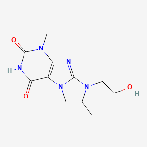 1H-Imidazo(2,1-f)purine-2,4(3H,8H)-dione, 1,7-dimethyl-8-(2-hydroxyethyl)-