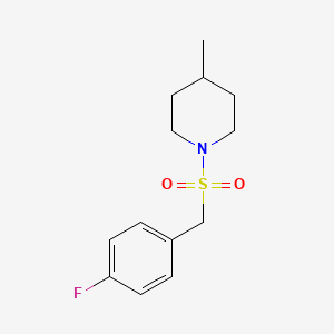 molecular formula C13H18FNO2S B4427277 1-[(4-fluorobenzyl)sulfonyl]-4-methylpiperidine 