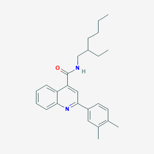 molecular formula C26H32N2O B442728 2-(3,4-dimethylphenyl)-N-(2-ethylhexyl)quinoline-4-carboxamide 