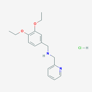 1-(3,4-diethoxyphenyl)-N-(pyridin-2-ylmethyl)methanamine;hydrochloride