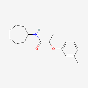 N-cycloheptyl-2-(3-methylphenoxy)propanamide