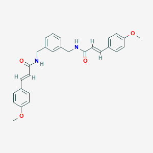 molecular formula C28H28N2O4 B442730 3-(4-methoxyphenyl)-N-[3-({[3-(4-methoxyphenyl)acryloyl]amino}methyl)benzyl]acrylamide 