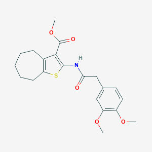 methyl 2-{[(3,4-dimethoxyphenyl)acetyl]amino}-5,6,7,8-tetrahydro-4H-cyclohepta[b]thiophene-3-carboxylate