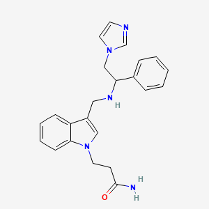 3-[3-({[2-(1H-imidazol-1-yl)-1-phenylethyl]amino}methyl)-1H-indol-1-yl]propanamide