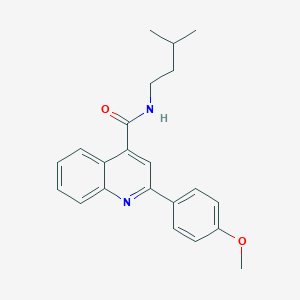 molecular formula C22H24N2O2 B442733 2-(4-methoxyphenyl)-N-(3-methylbutyl)quinoline-4-carboxamide 