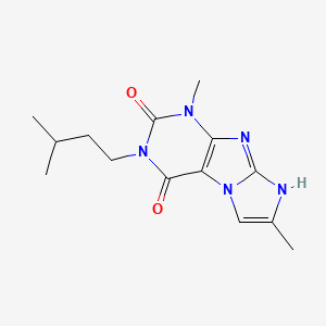 1,7-dimethyl-3-(3-methylbutyl)-1H-imidazo[2,1-f]purine-2,4(3H,8H)-dione