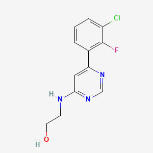 2-{[6-(3-chloro-2-fluorophenyl)pyrimidin-4-yl]amino}ethanol