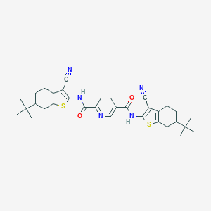 N,N'-bis(6-tert-butyl-3-cyano-4,5,6,7-tetrahydro-1-benzothiophen-2-yl)pyridine-2,5-dicarboxamide