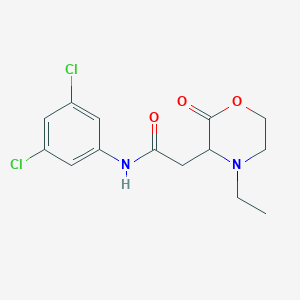 molecular formula C14H16Cl2N2O3 B4427375 N-(3,5-dichlorophenyl)-2-(4-ethyl-2-oxo-3-morpholinyl)acetamide 