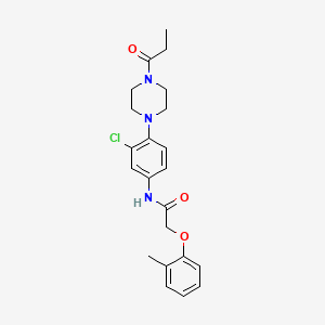 N-[3-chloro-4-(4-propionyl-1-piperazinyl)phenyl]-2-(2-methylphenoxy)acetamide