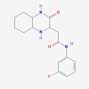 N-(3-fluorophenyl)-2-(3-oxodecahydro-2-quinoxalinyl)acetamide