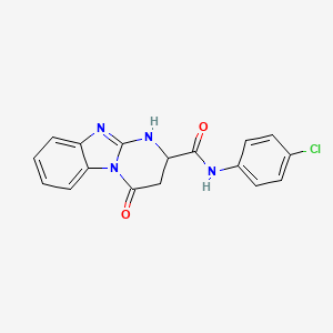 molecular formula C17H13ClN4O2 B4427400 N-(4-chlorophenyl)-4-oxo-1,2,3,4-tetrahydropyrimido[1,2-a]benzimidazole-2-carboxamide 