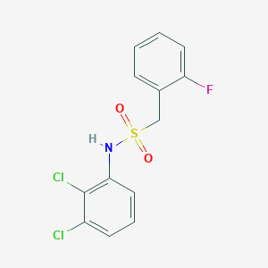 molecular formula C13H10Cl2FNO2S B4427408 N-(2,3-dichlorophenyl)-1-(2-fluorophenyl)methanesulfonamide 