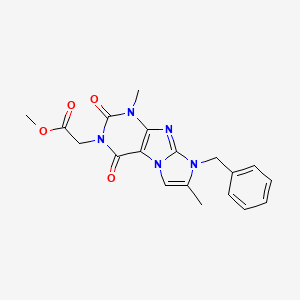 methyl 2-{8-benzyl-1,7-dimethyl-2,4-dioxo-1H,2H,3H,4H,8H-imidazo[1,2-g]purin-3-yl}acetate