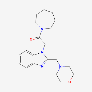 1-(azepan-1-yl)-2-(2-(morpholinomethyl)-1H-benzo[d]imidazol-1-yl)ethanone