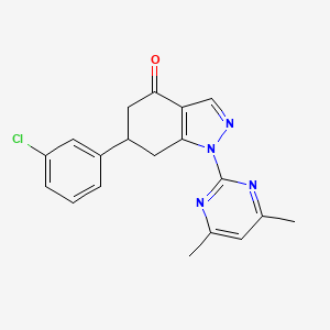 6-(3-chlorophenyl)-1-(4,6-dimethyl-2-pyrimidinyl)-1,5,6,7-tetrahydro-4H-indazol-4-one