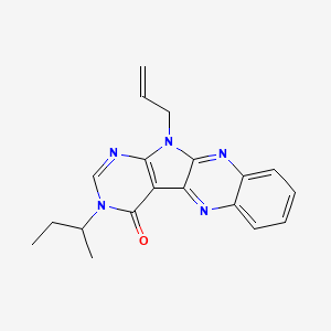 11-allyl-3-sec-butyl-3,11-dihydro-4H-pyrimido[5',4':4,5]pyrrolo[2,3-b]quinoxalin-4-one