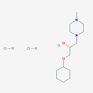 molecular formula C14H30Cl2N2O2 B4427520 1-Cyclohexyloxy-3-(4-methylpiperazin-1-yl)propan-2-ol;dihydrochloride 