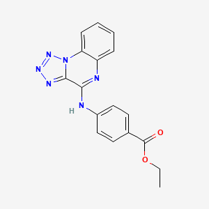 molecular formula C17H14N6O2 B4427521 ethyl 4-(tetrazolo[1,5-a]quinoxalin-4-ylamino)benzoate 