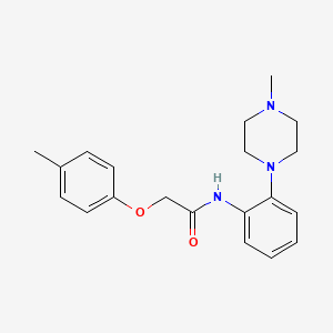 molecular formula C20H25N3O2 B4427527 2-(4-methylphenoxy)-N-[2-(4-methyl-1-piperazinyl)phenyl]acetamide 