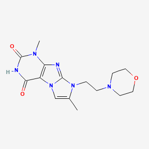 1,7-dimethyl-8-[2-(4-morpholinyl)ethyl]-1H-imidazo[2,1-f]purine-2,4(3H,8H)-dione