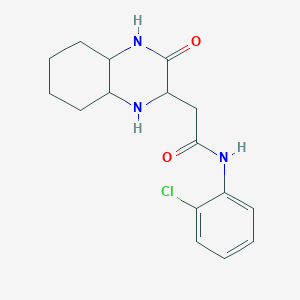 molecular formula C16H20ClN3O2 B4427554 N-(2-chlorophenyl)-2-(3-oxodecahydroquinoxalin-2-yl)acetamide 