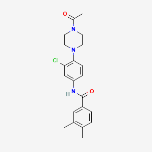 N-[4-(4-acetylpiperazin-1-yl)-3-chlorophenyl]-3,4-dimethylbenzamide