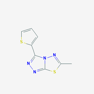 molecular formula C8H6N4S2 B4427556 6-methyl-3-(2-thienyl)[1,2,4]triazolo[3,4-b][1,3,4]thiadiazole 