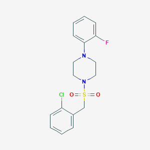 molecular formula C17H18ClFN2O2S B4427560 1-[(2-chlorobenzyl)sulfonyl]-4-(2-fluorophenyl)piperazine 