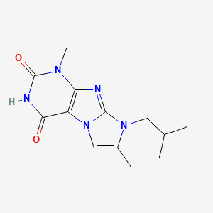 molecular formula C13H17N5O2 B4427564 8-isobutyl-1,7-dimethyl-1H-imidazo[2,1-f]purine-2,4(3H,8H)-dione 