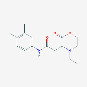 N-(3,4-dimethylphenyl)-2-(4-ethyl-2-oxo-3-morpholinyl)acetamide