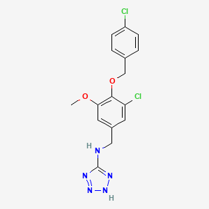 N-{3-chloro-4-[(4-chlorobenzyl)oxy]-5-methoxybenzyl}-2H-tetrazol-5-amine