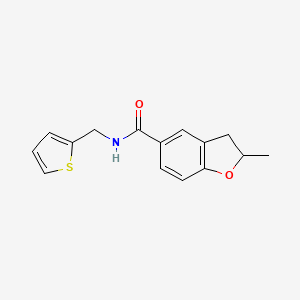 molecular formula C15H15NO2S B4427617 2-methyl-N-(2-thienylmethyl)-2,3-dihydro-1-benzofuran-5-carboxamide 