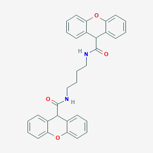 molecular formula C32H28N2O4 B442763 N-{4-[(9H-xanthen-9-ylcarbonyl)amino]butyl}-9H-xanthene-9-carboxamide 