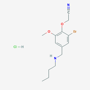 2-[2-Bromo-4-(butylaminomethyl)-6-methoxyphenoxy]acetonitrile;hydrochloride