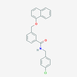 molecular formula C25H20ClNO2 B442765 N-(4-chlorobenzyl)-3-[(1-naphthyloxy)methyl]benzamide 