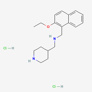 molecular formula C19H28Cl2N2O B4427653 [(2-ethoxy-1-naphthyl)methyl](4-piperidinylmethyl)amine dihydrochloride 