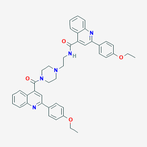 molecular formula C42H41N5O4 B442766 2-(4-ethoxyphenyl)-N-[2-(4-{[2-(4-ethoxyphenyl)-4-quinolinyl]carbonyl}-1-piperazinyl)ethyl]-4-quinolinecarboxamide 