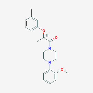 molecular formula C21H26N2O3 B4427683 1-(2-methoxyphenyl)-4-[2-(3-methylphenoxy)propanoyl]piperazine 