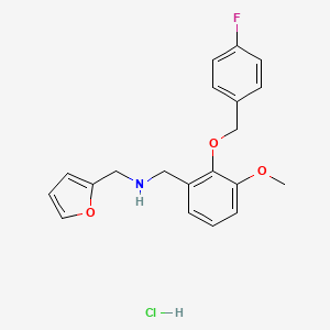 {2-[(4-fluorobenzyl)oxy]-3-methoxybenzyl}(2-furylmethyl)amine hydrochloride