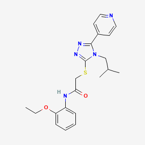 N-(2-ethoxyphenyl)-2-{[4-(2-methylpropyl)-5-(pyridin-4-yl)-4H-1,2,4-triazol-3-yl]sulfanyl}acetamide