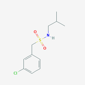 molecular formula C11H16ClNO2S B4427698 1-(3-chlorophenyl)-N-isobutylmethanesulfonamide 