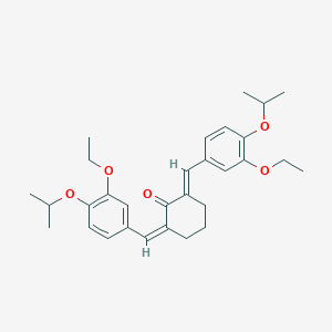 molecular formula C30H38O5 B442773 2,6-Bis(3-ethoxy-4-isopropoxybenzylidene)cyclohexanone 