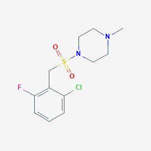 molecular formula C12H16ClFN2O2S B4427733 1-[(2-chloro-6-fluorobenzyl)sulfonyl]-4-methylpiperazine 