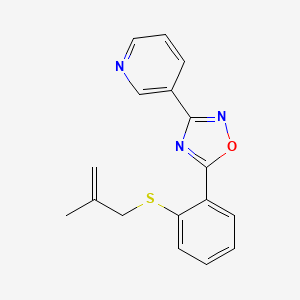 3-(5-{2-[(2-methyl-2-propen-1-yl)thio]phenyl}-1,2,4-oxadiazol-3-yl)pyridine