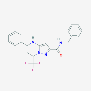 molecular formula C21H19F3N4O B442775 N-benzyl-5-phenyl-7-(trifluoromethyl)-4,5,6,7-tetrahydropyrazolo[1,5-a]pyrimidine-2-carboxamide 